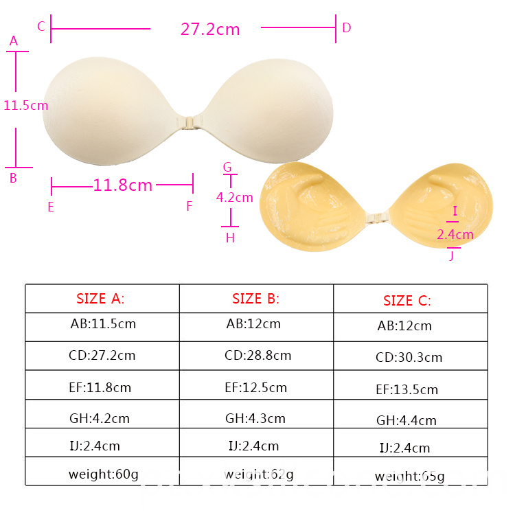 push up sutiã invisível em forma de mão push up hand shape invisible bra